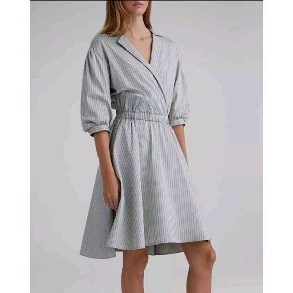 Club Monaco Collared A-line Dress Size 10 Cavier - Picture 1 of 11